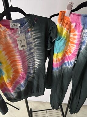 Sofia Tie-Dye Sweatshirt & Jogger Set — Multicolor